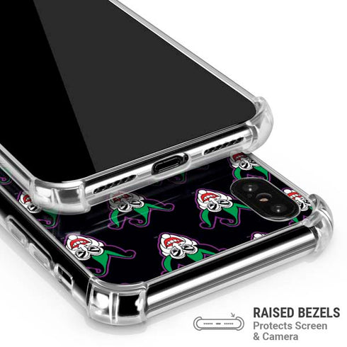 DC Comics The Joker Logo Pattern iPhone XS Max Clear Case