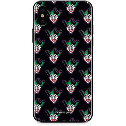 DC Comics The Joker Logo Pattern iPhone XS Max Skin