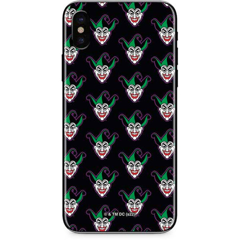 DC Comics The Joker Logo Pattern iPhone XS Skin