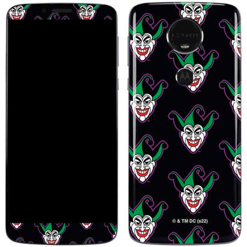 DC Comics The Joker Logo Pattern Moto E5 Plus Skin