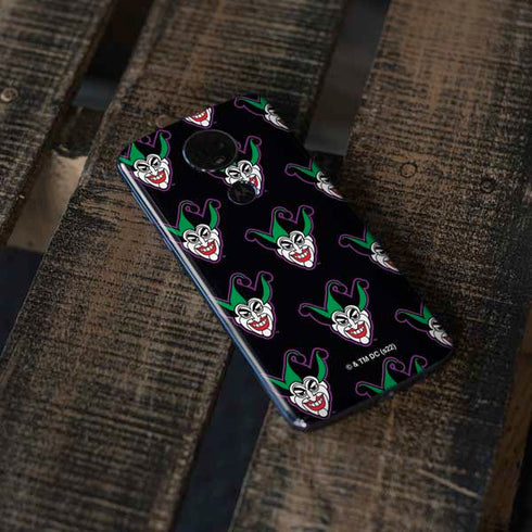 DC Comics The Joker Logo Pattern Moto E5 Plus Skin
