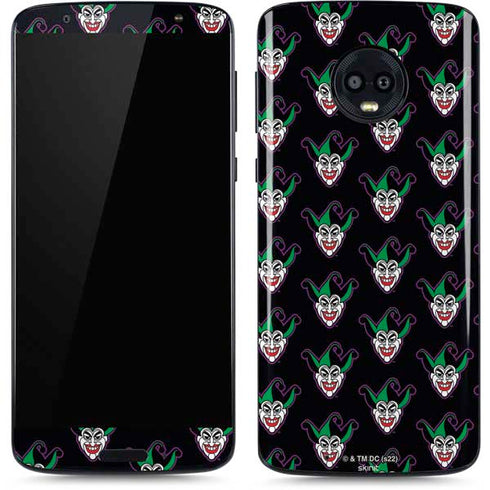 DC Comics The Joker Logo Pattern Moto G6 Skin