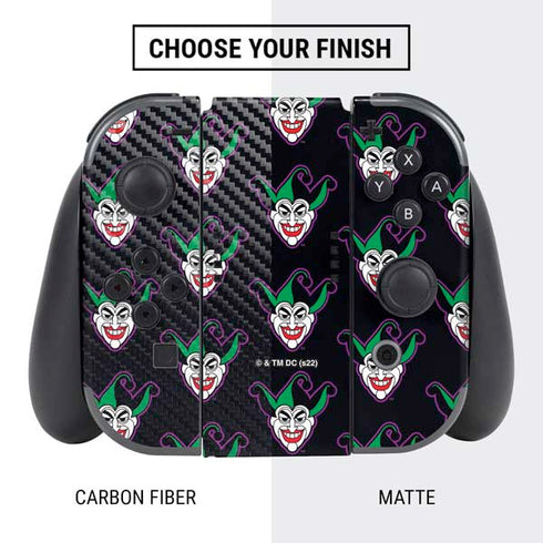 DC Comics The Joker Logo Pattern Nintendo Switch Bundle Skin