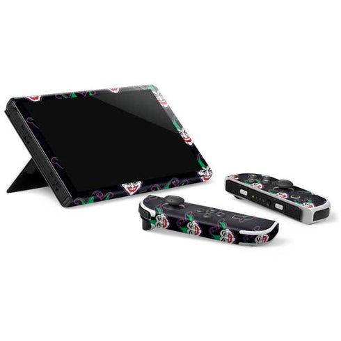DC Comics The Joker Logo Pattern Nintendo Switch OLED (2021) Skin