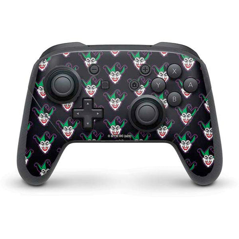 DC Comics The Joker Logo Pattern Nintendo Switch Pro Controller Skin