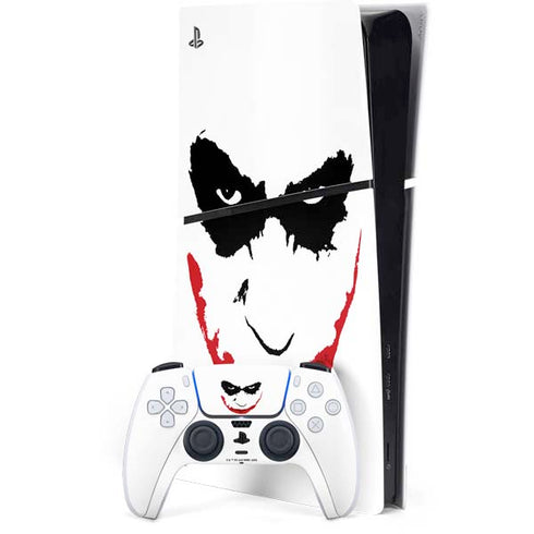 The Dark Knight Joker face PS5 Slim Digital Edition Console Skin