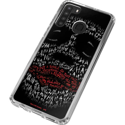 DC Comics The Joker Put a Smile On That Face Galaxy A21 Clear Case