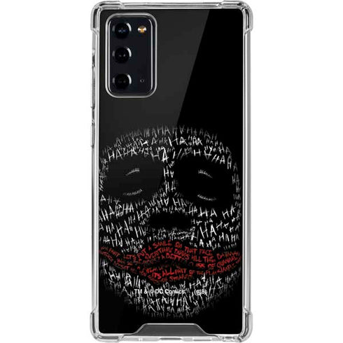 DC Comics The Joker Put a Smile On That Face Galaxy Note20 5G Clear Case
