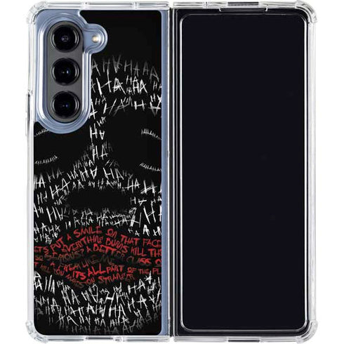 DC Comics The Joker Put a Smile On That Face Galaxy Z Fold5 5G Clear Case