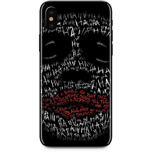 DC Comics The Joker Put a Smile On That Face iPhone XS Skin