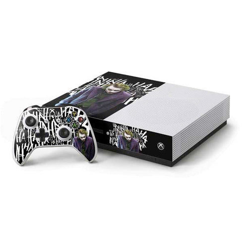 The Dark Knight Joker Xbox One S Console and Controller Bundle Skin