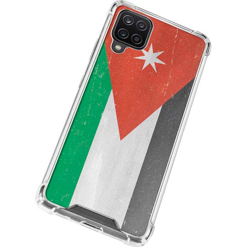 Jordan Flag Distressed Galaxy A12 Clear Case