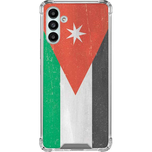 Jordan Flag Distressed Galaxy A13 5G Clear Case