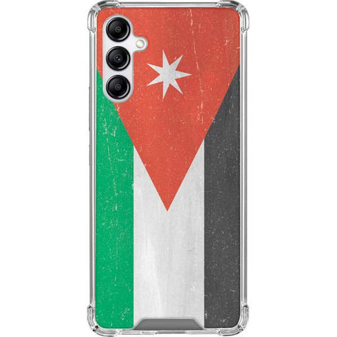 Jordan Flag Distressed Galaxy A14 5G Clear Case
