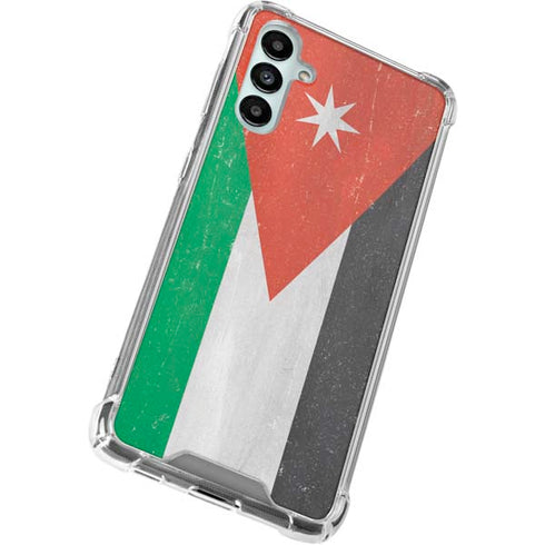 Jordan Flag Distressed Galaxy A14 5G Clear Case