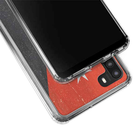 Jordan Flag Distressed Galaxy A21 Clear Case