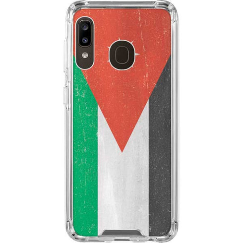 Jordan Flag Distressed Galaxy A30 Clear Case