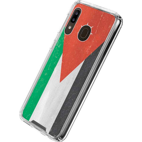 Jordan Flag Distressed Galaxy A30 Clear Case