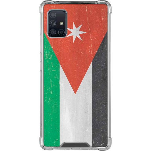 Jordan Flag Distressed Galaxy A51 5G Clear Case