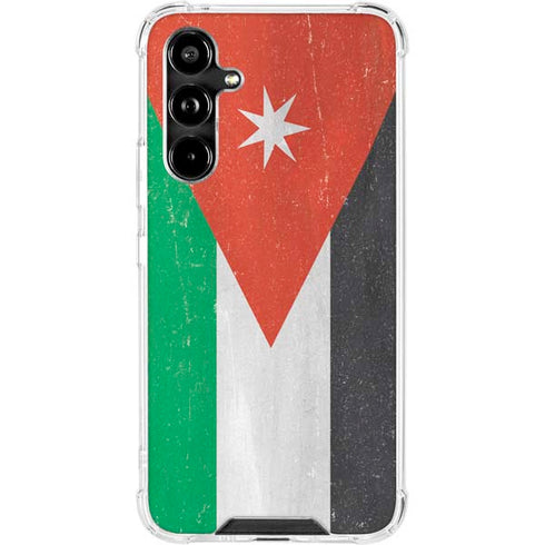 Jordan Flag Distressed Galaxy A54 5G Clear Case