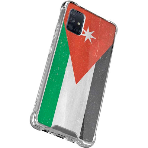Jordan Flag Distressed Galaxy A71 5G Clear Case