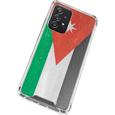 Jordan Flag Distressed Galaxy A72 5G Clear Case