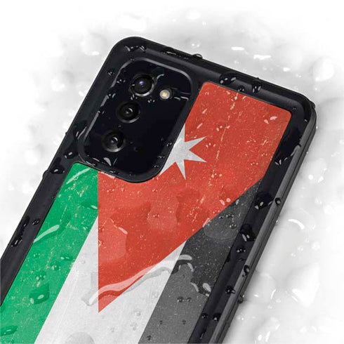 Jordan Flag Distressed Galaxy Note20 5G Waterproof Case