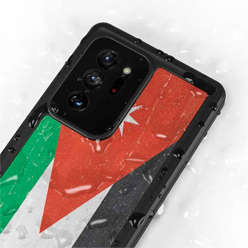 Jordan Flag Distressed Galaxy Note20 Ultra 5G Waterproof Case