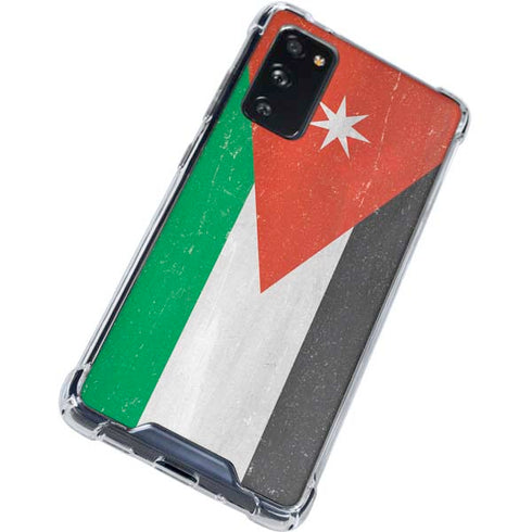 Jordan Flag Distressed Galaxy S20 FE Clear Case
