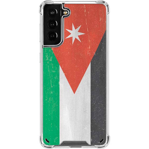 Jordan Flag Distressed Galaxy S21 Plus 5G Clear Case