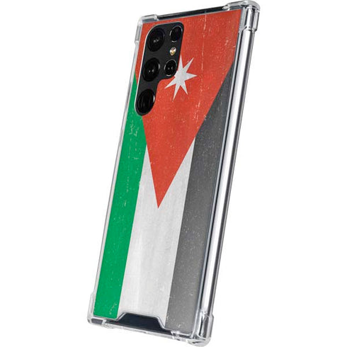 Jordan Flag Distressed Galaxy S22 Ultra Clear Case