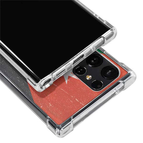 Jordan Flag Distressed Galaxy S22 Ultra Clear Case