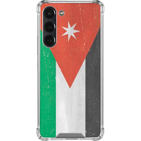 Jordan Flag Distressed Galaxy S23 Plus Clear Case