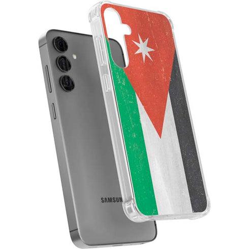 Jordan Flag Distressed Galaxy S24 Plus Clear Case