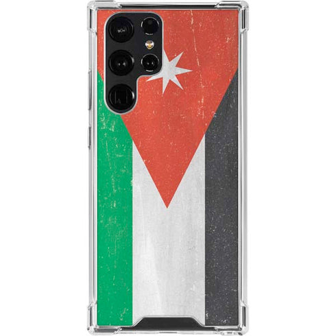 Jordan Flag Distressed Galaxy S24 Ultra Clear Case
