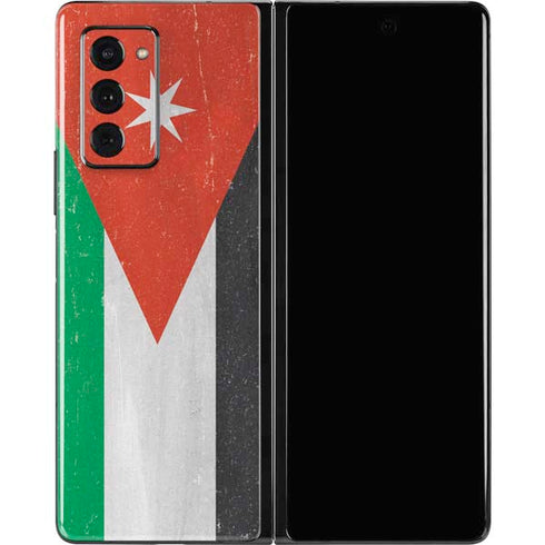 Jordan Flag Distressed Galaxy Z Fold2 5G Skin