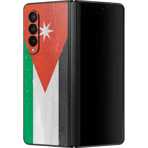 Jordan Flag Distressed Galaxy Z Fold3 5G Skin