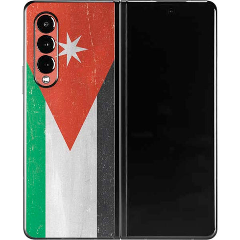 Jordan Flag Distressed Galaxy Z Fold3 5G Skin
