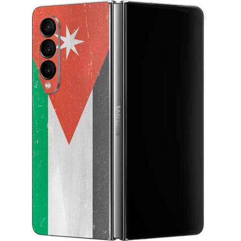 Jordan Flag Distressed Galaxy Z Fold4 5G Skin