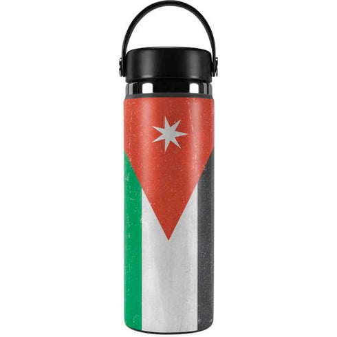 Jordan Flag Distressed Hydro Flask 20oz Wide Mouth Skin