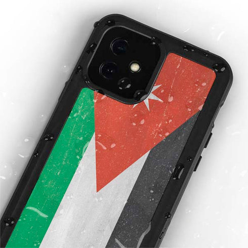 Jordan Flag Distressed iPhone 12 Mini Waterproof Case