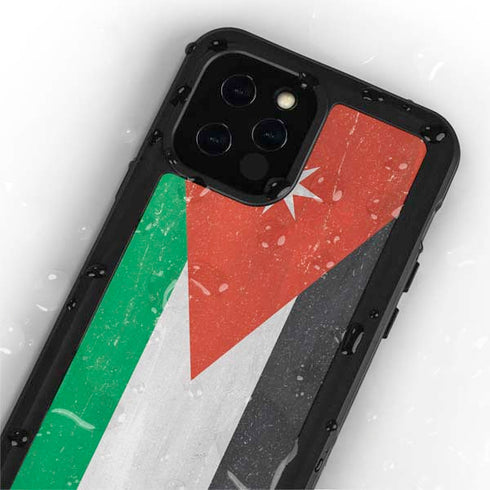 Jordan Flag Distressed iPhone 12 Pro Max Waterproof Case