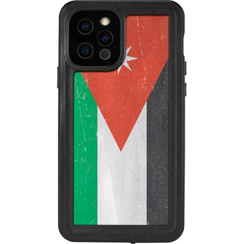 Jordan Flag Distressed iPhone 12 Pro Waterproof Case