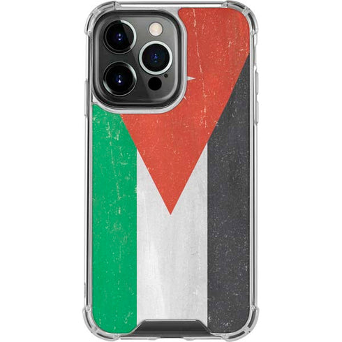 Jordan Flag Distressed iPhone 13 Pro Clear Case