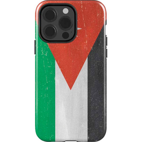 Jordan Flag Distressed iPhone 14 Pro Impact Case