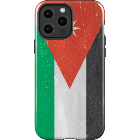 Jordan Flag Distressed iPhone 14 Pro Max Impact Case