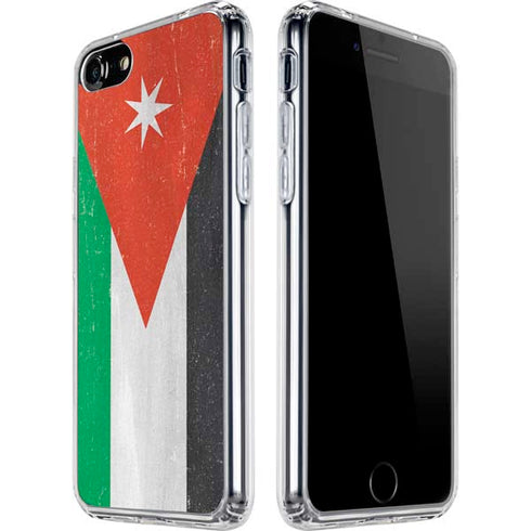 Jordan Flag Distressed iPhone SE (2nd & 3rd Gen) Clear Case