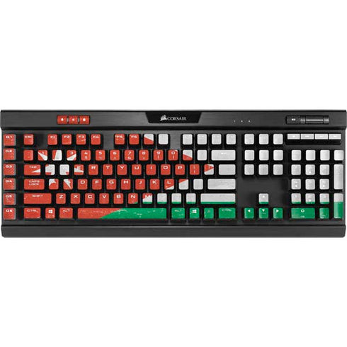 Jordan Flag Distressed K95 RGB PLATINUM Mechanical Gaming Keyboard Skin