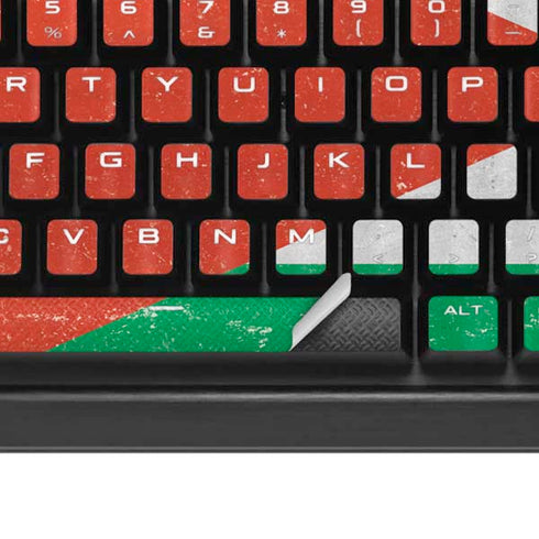 Jordan Flag Distressed K95 RGB PLATINUM Mechanical Gaming Keyboard Skin