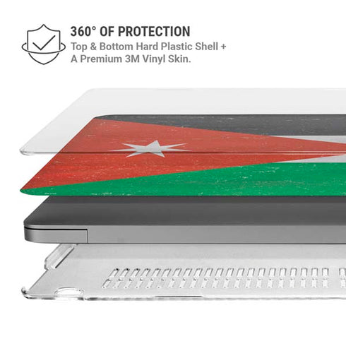 Jordan Flag Distressed MacBook Pro 16in (2021-25) Case plus Skin